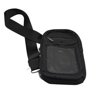 Tutilo New York Black Nylon Crossbody Sling Bag Travel Shoulder Pouch Unisex